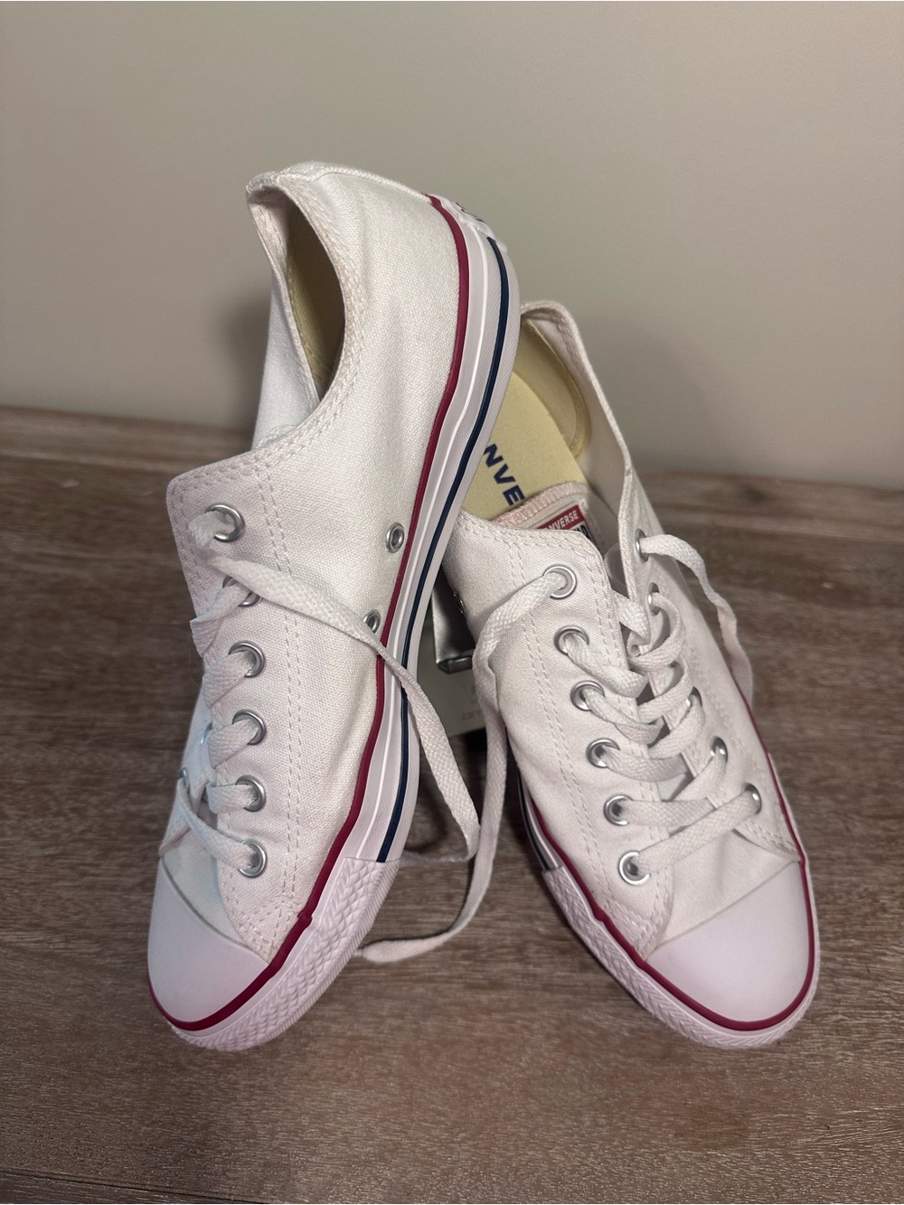 Converse Chuck Taylor All Star W7652 US 10 Optical White Canvas Skate Shoes - Picture 7 of 15